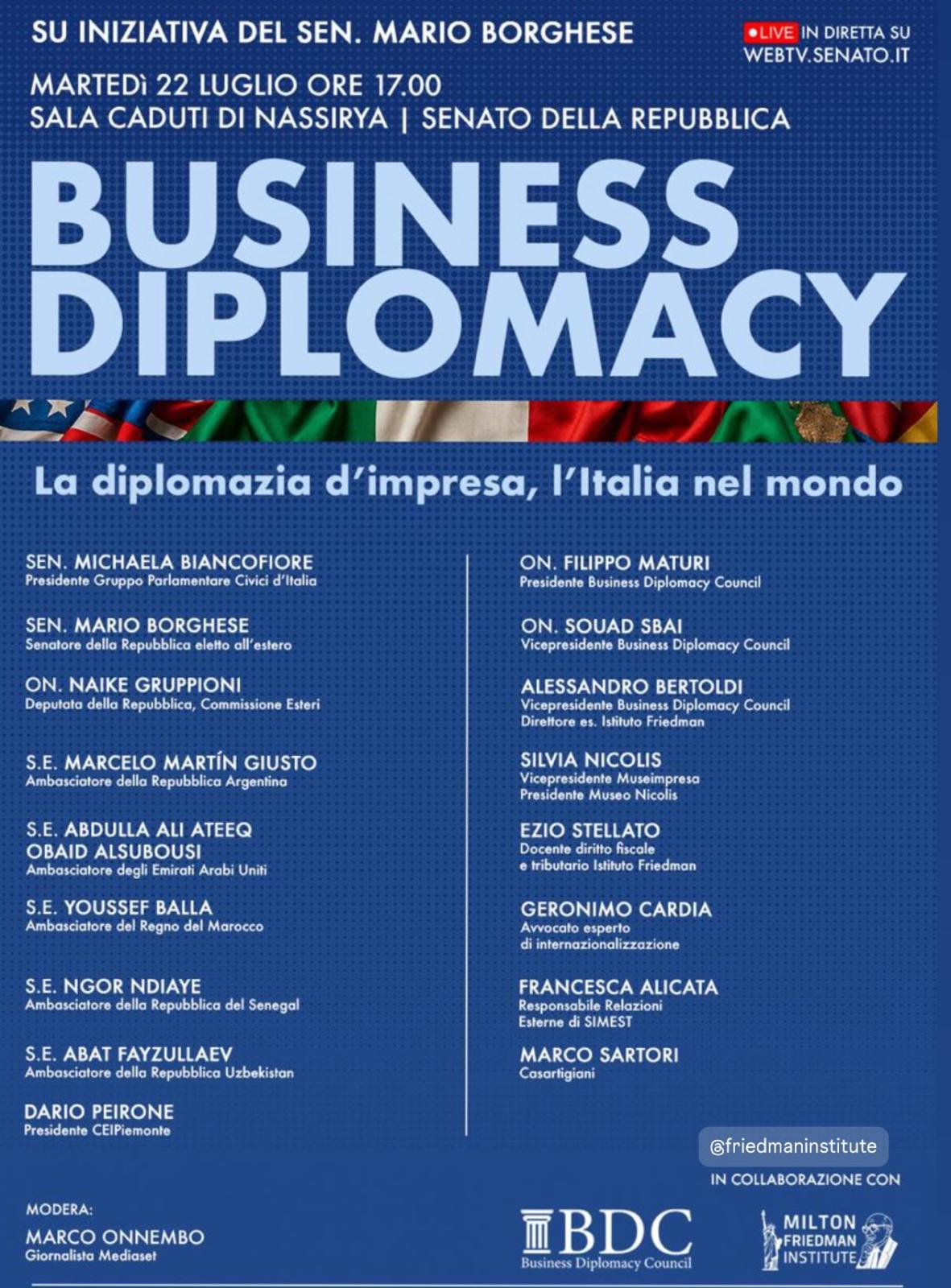 Business Diplomacy. La diplomazia d’impresa, l’Italia nel mondo